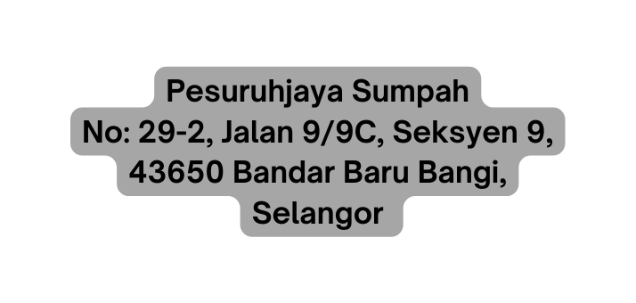 Pesuruhjaya Sumpah No 29 2 Jalan 9 9C Seksyen 9 43650 Bandar Baru Bangi Selangor