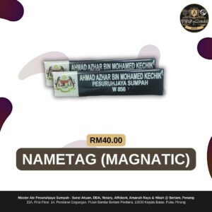 Nametag Magnetik Pesuruhjaya Sumpah